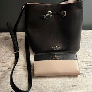 Kate Spade shoulder strap purse and wallet